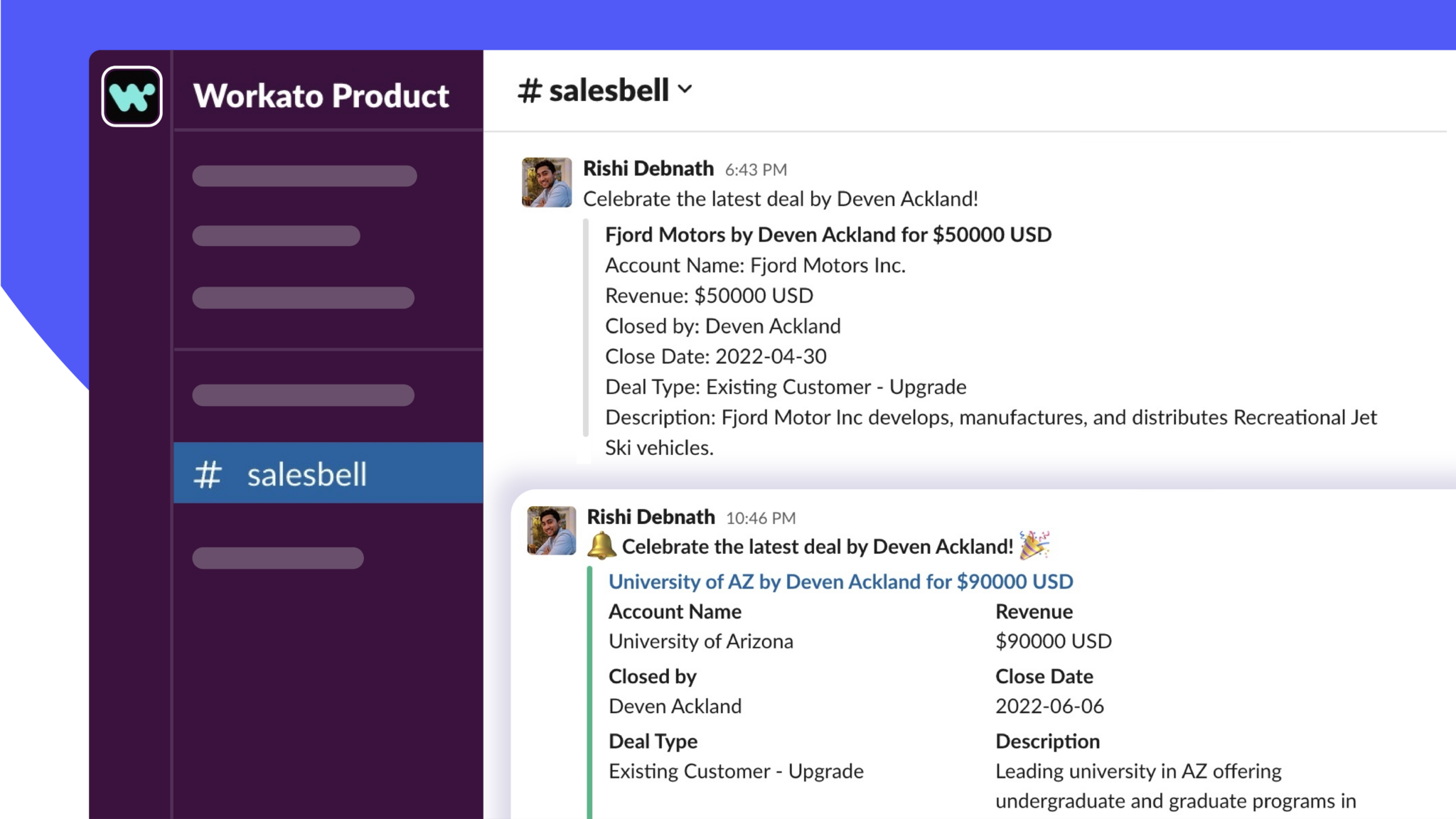 slack message formatting table