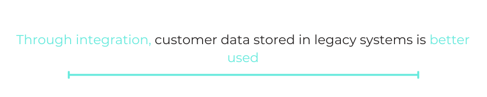 QUOTE BOX: "Through integration, customer data stored in legacy systems is better used"