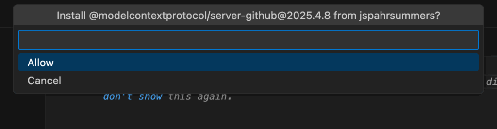 Click allow to proceed
